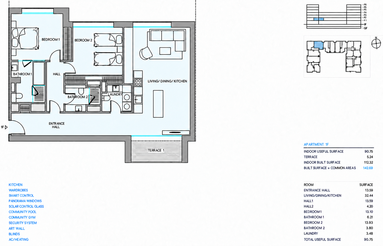 Luxusapartment in der XO Jay Residence in Palma-Portixol zu verkaufen