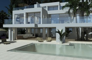 1st sea line: Dreamlike new built villa Cala Vinyas