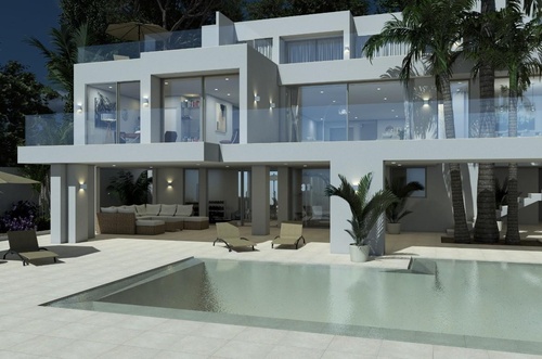  1st sea line: Dreamlike new built villa Cala Vinyas 
